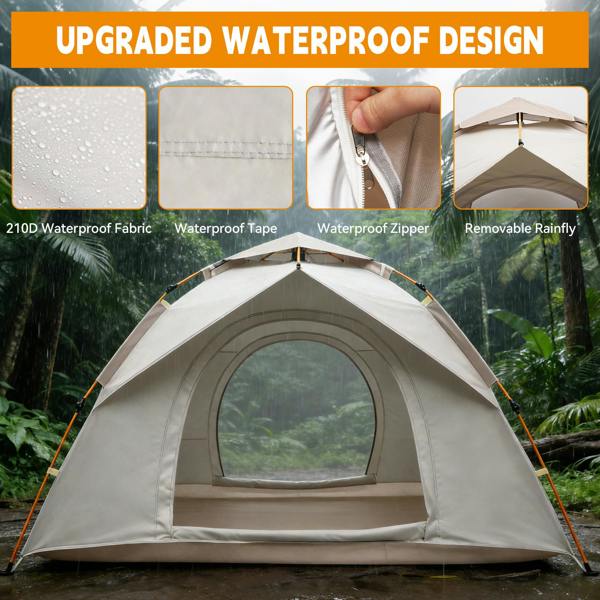 Leaper 3-4 White Person Instant Pop-Up Tent