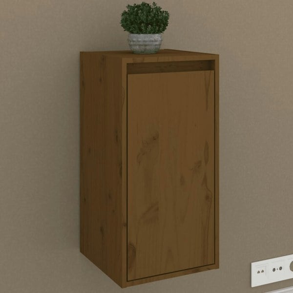 Berkfield Wall Cabinet Honey Brown 30x30x60 cm Solid Wood Pine