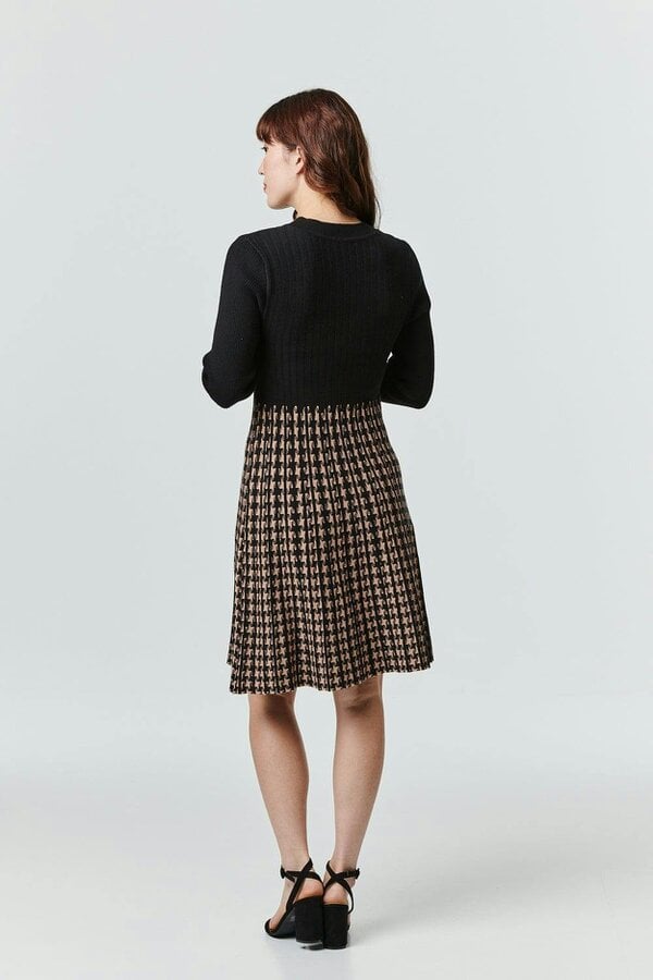 Izabel London Printed Colour Block Knit Dress