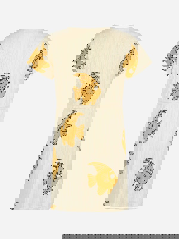 Mini Rodini Mini Rodini Girls Cotton Fish Print Dress