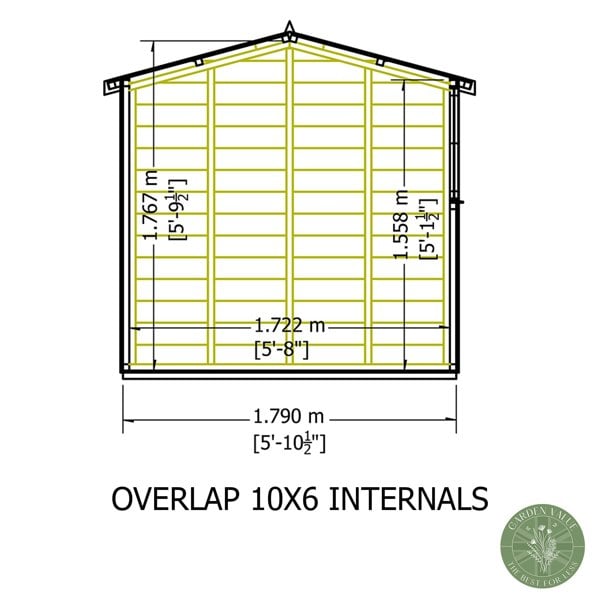 Shire Overlap Double Door 10x6 Storage Shed