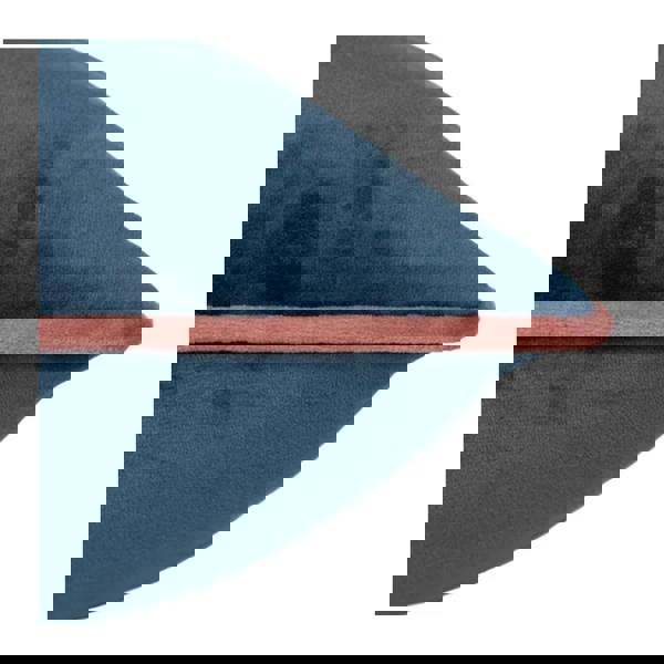 Furn Meridian Velvet Cushion Cover - Petrol/Blush - 