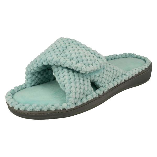 Padders Ladies Padders Cross Detailed Adjustable Mule Slippers Flo