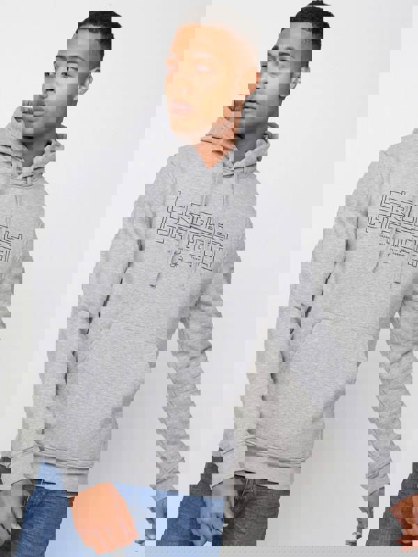 Crosshatch Scouts Hoodie Grey Marl