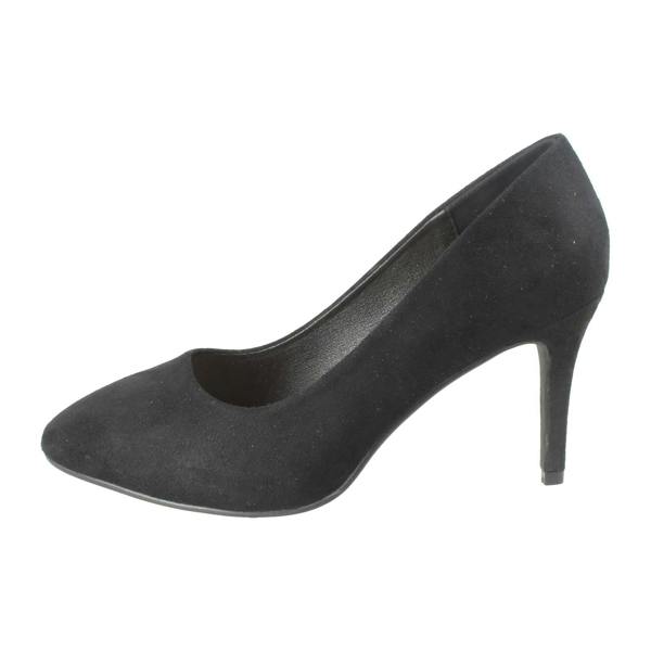 Spot On Ladies Spot On Wide Fit 8cm High Heel Court Shoes F90148