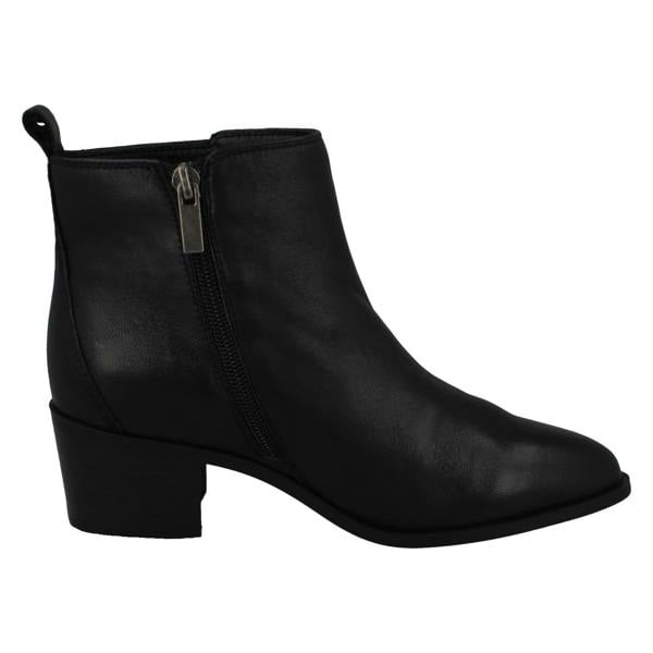 Leather Collection Ladies Leather Collection Zip Up Ankle Boots F51050