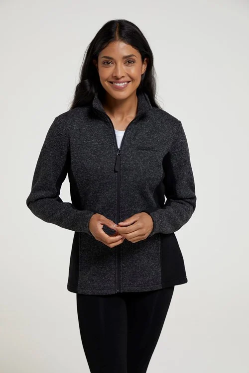 Mountain Warehouse Womens/Ladies Idris Panelled Fleece Jacket - Black