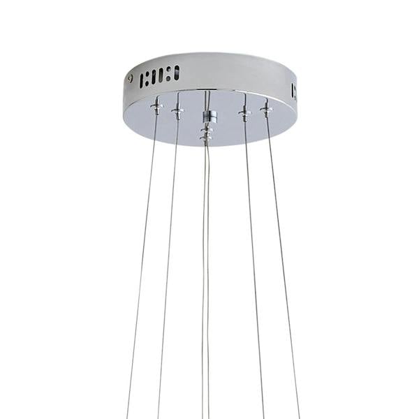 Pagazzi Lighting Ana LED Chrome Tiered Pendant Ceiling Light