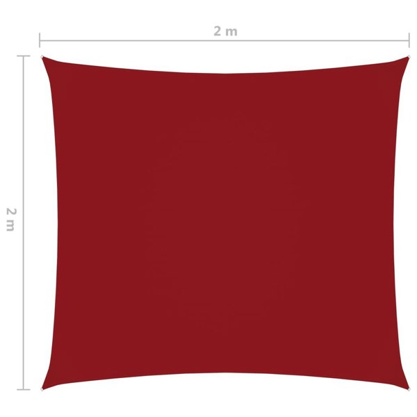 Berkfield Sunshade Sail Oxford Fabric Square 2x2 m Red