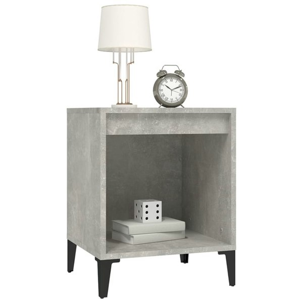 Berkfield Bedside Cabinets 2 pcs Concrete Grey 40x35x50 cm