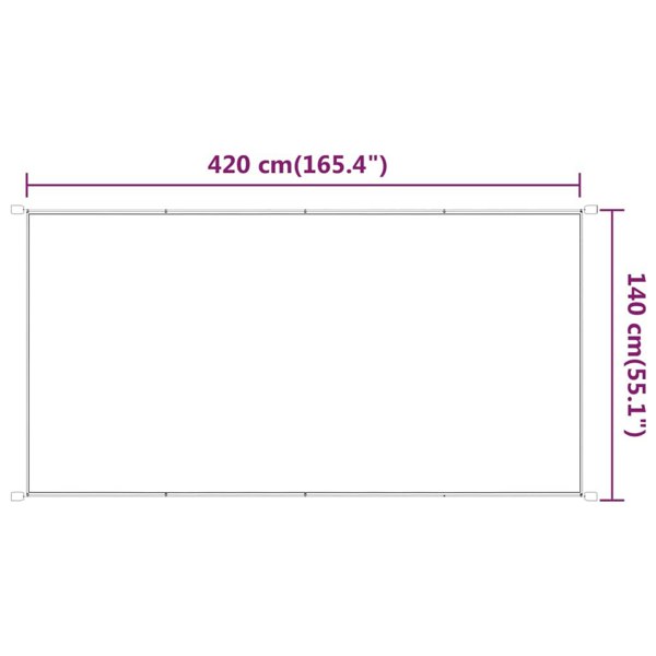 Berkfield Vertical Awning Anthracite 140x420 cm Oxford Fabric