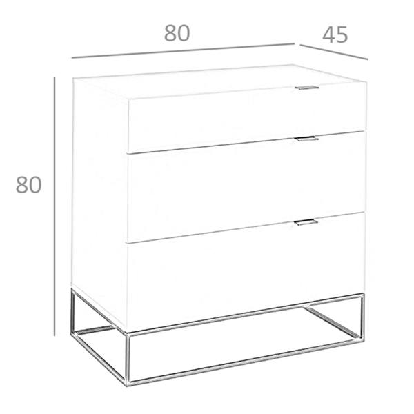 Angel Cerdá Chest of Drawers Grey Wood and Black Steel 7020
