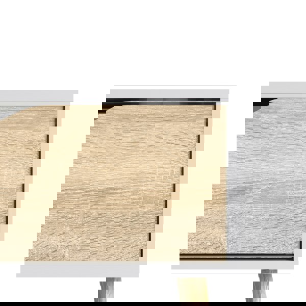 Furniture To Go Oslo Coffee Table 1 Drawer 1 Shelf in White and Oak