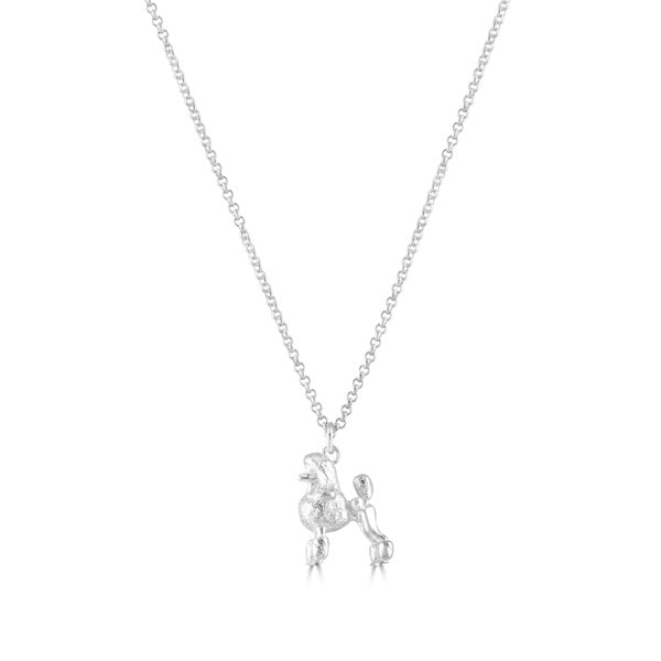 Poodle Silver Necklace - Personalised - MYLEE London