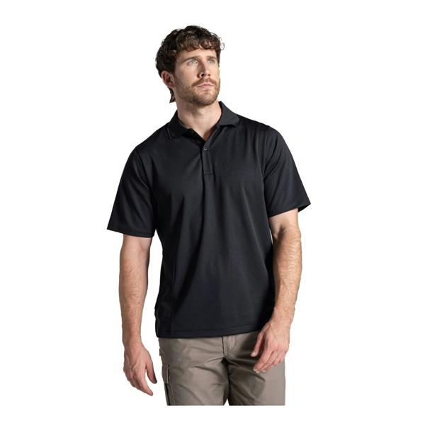 Craghoppers Mens Expert Basecamp Wicking Polo Shirt - Black - 