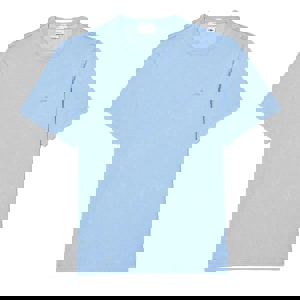 Lacoste Unisex Adult Heavy Cotton Washed T-Shirt - Light Blue - 