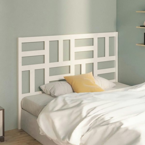 Berkfield Bed Headboard White 166x4x104 cm Solid Wood Pine