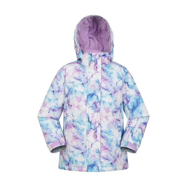 Mountain Warehouse Childrens/Kids Snowdrop Watercolour Ski Jacket - Pale Pink - 
