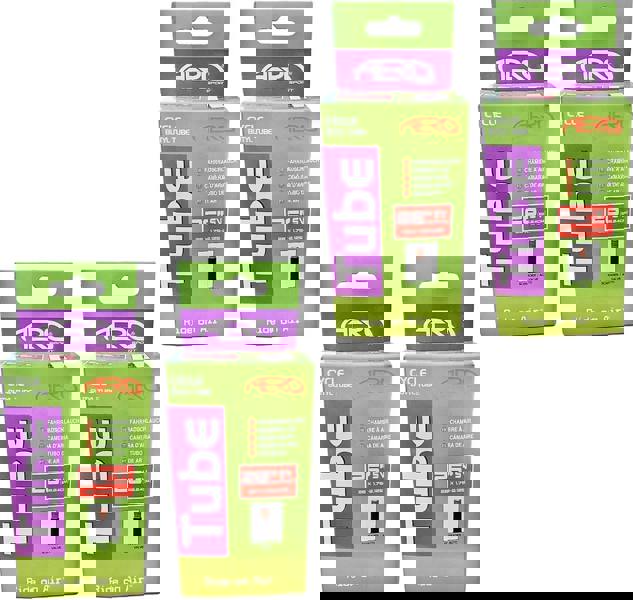 Aero Sport 4 x Butyl Rubber 26" x 1.75-2.125 Inner Tube 500%* Extra Ride Time Schrader Valve