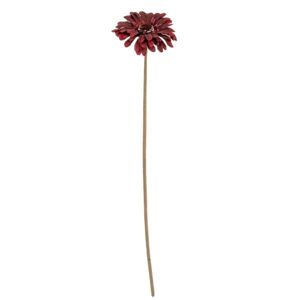 Wyld Haus Set of 3 Artificial Flowers Burgundy Gerbera Stems