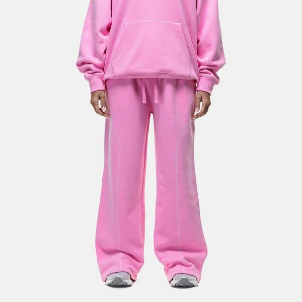 Good For Nothing Pink Contrast Stitch Relaxed Jogger - Pink Image 1
