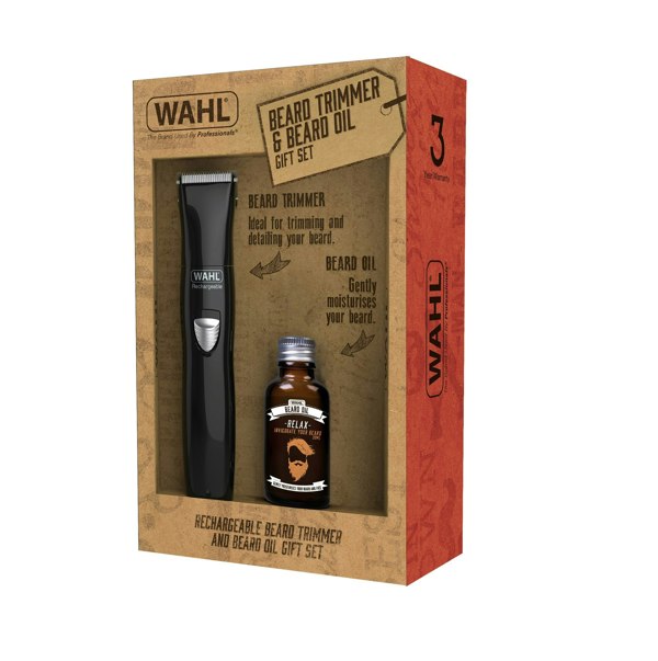 Wahl 9865805 Gift Set Rechargeable Trimmer & Beard Oil