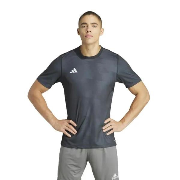 Adidas Mens 24 Logo Reversible Regular T-Shirt - Black/Grey - 