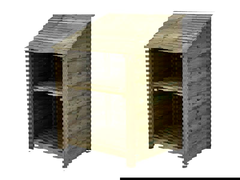 Arbor Garden Solutions Wooden Premium Tongue/Groove Log Store with Shelf (W-99cm, H-126cm or H-180cm, D-88cm)