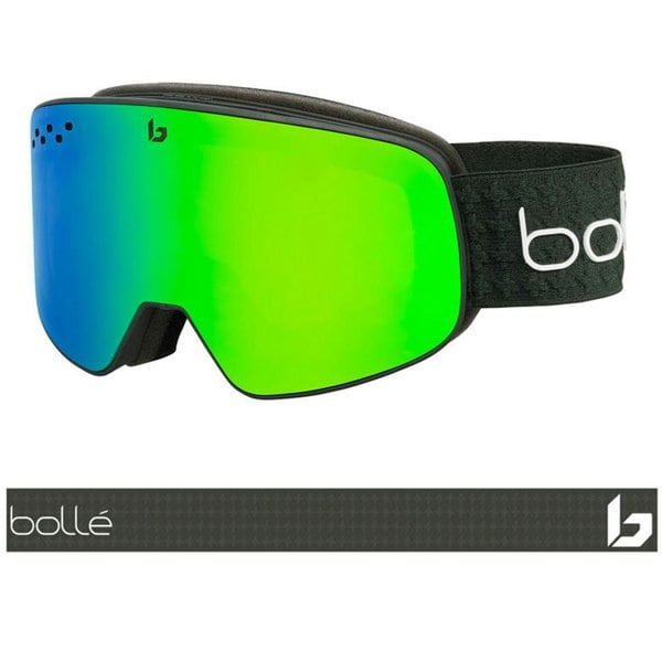 Bolle NEVADA - Matte Forest Green with Emerald Lens