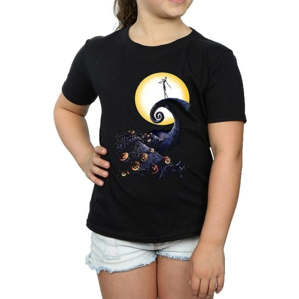 Nightmare Before Christmas Girls Cemetery Cotton T-Shirt - Black