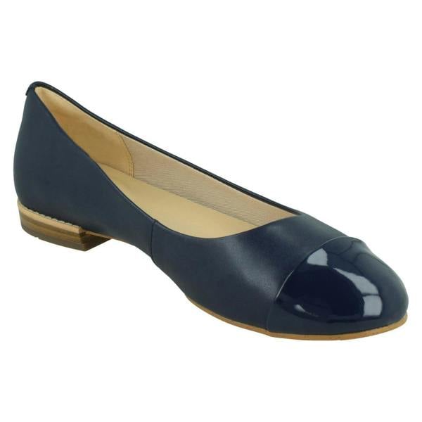Clarks Ladies Clarks Flat Ballerina Shoes Festival Gold