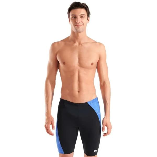 Arena Ribbed Swim Jammer black and royal with white speckles