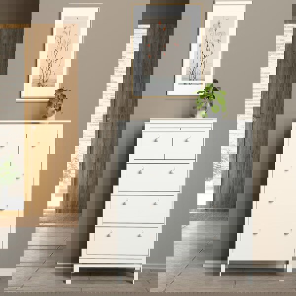 Furniture To Go Madrid Chest 3+2 drawers in White