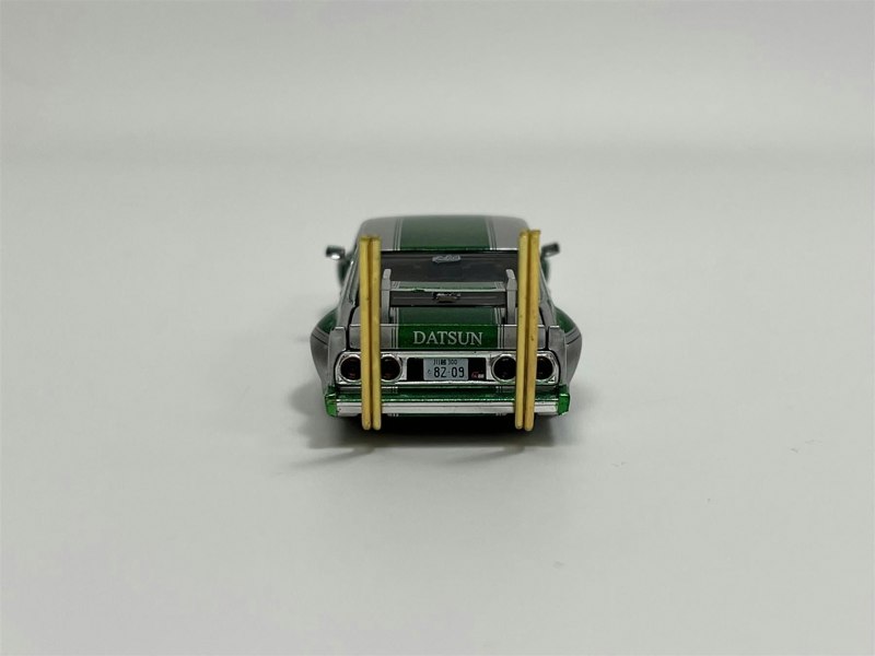 Pop Race Skyline 0210 Kaidi Racer Bosozoku Style Silver Green 1:64 Pop Race PR640061