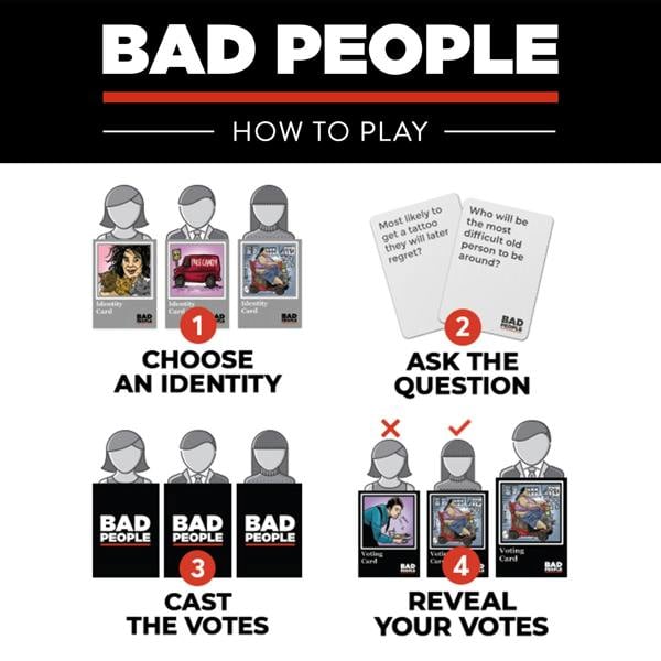 Dyce Games Bad People Adult Party Game