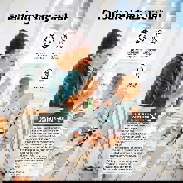 Dekko Baby High Chair 4 in1 Foldable Toddler Feeding Table Adjustable Portable