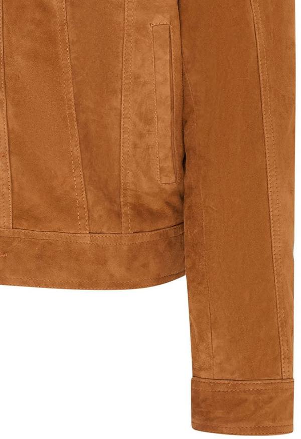 Infinity Leather Mens Goat Suede Leather Jeans Jacket- Nurmes