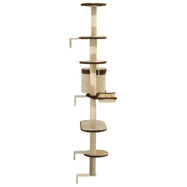 Berkfield Cat Tree with Sisal Scratching Posts Wall Mounted 194 cm