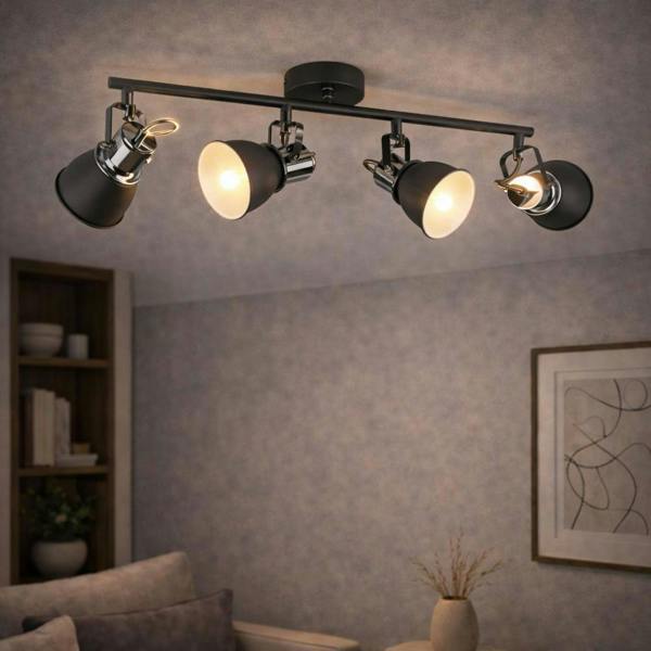 Pagazzi Lighting Amelix Dark Grey 4 Light Ceiling Spotlight Bar