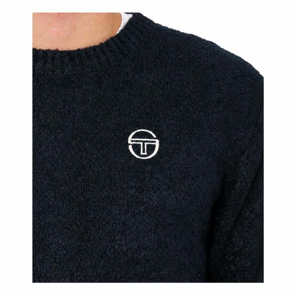 Sergio Tacchini Caputo Crew Neck Knitted Jumper Maritime Blue