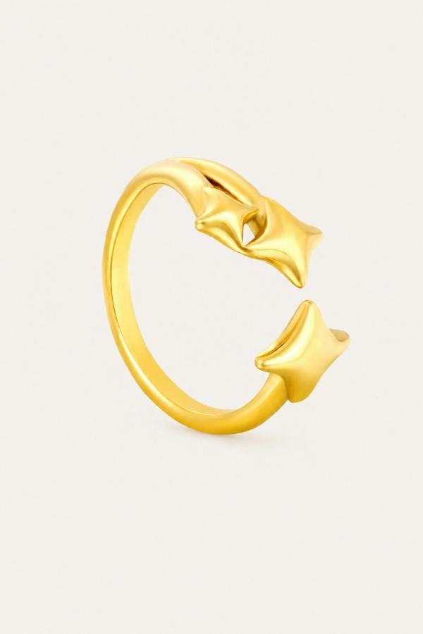 Serla Gold Plated Star Ring