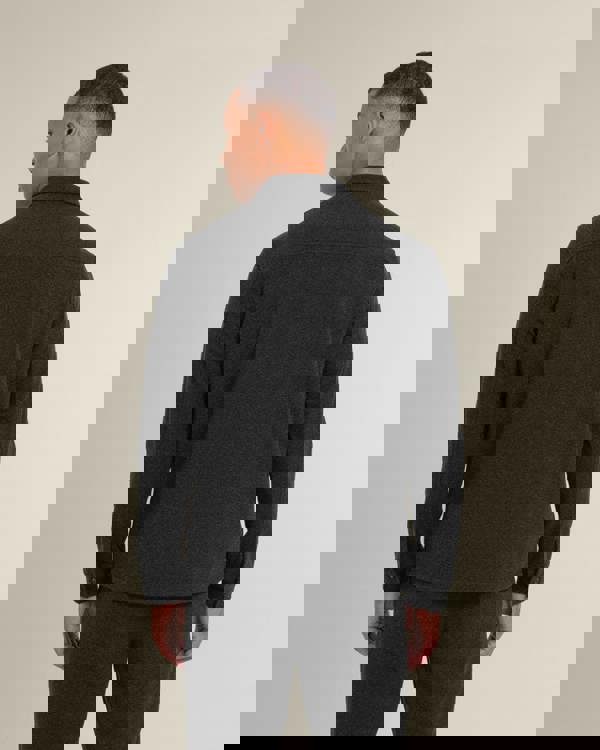 Larsson & Co Men’s Malov Charcoal Jersey Casual Overshirt