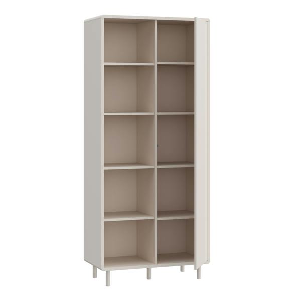 Furniture To Go Playly Tall Storage Cabinet with Door/Open Shelving in Sand