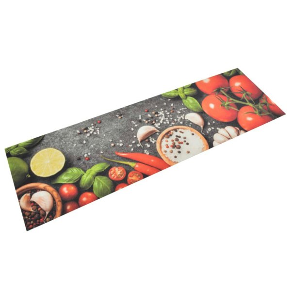 Berkfield Kitchen Rug Washable Vegetables 45x150 cm Velvet