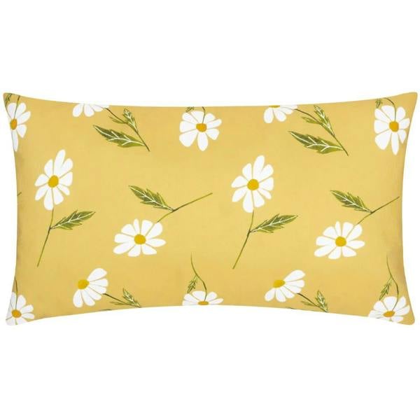 Wylder Reversible Daisies Floral Outdoor Cushion Cover - Yellow