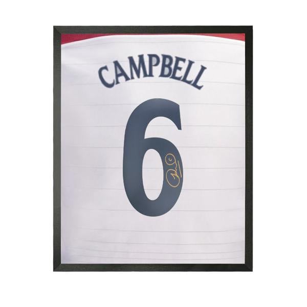 Sol Campbell Signed England Shirt Compact Frame