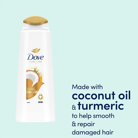 Dove Ultra Care Shampoo - Coconut & Restore 4x400 ml, Bio Restore Technology