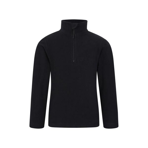 Mountain Warehouse Childrens/Kids Camber II Half Zip Fleece Jacket - Jet Black