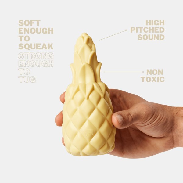 Barc London Pineapple Shaped Squeaky Dog Toy