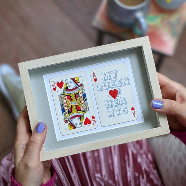 Hands & Hearts My queen of hearts playing card print